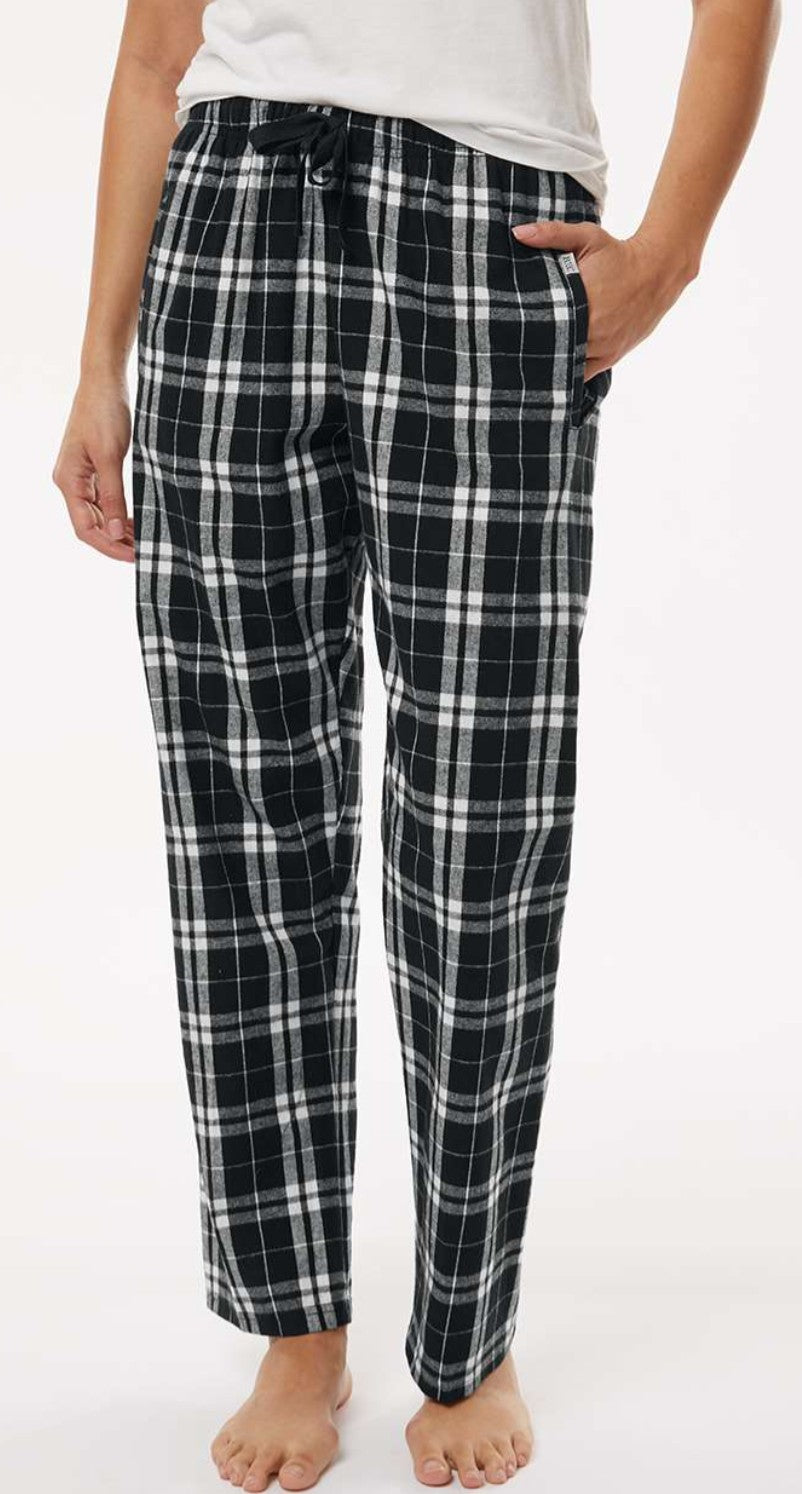 Women's Flannel Pants - Black & White