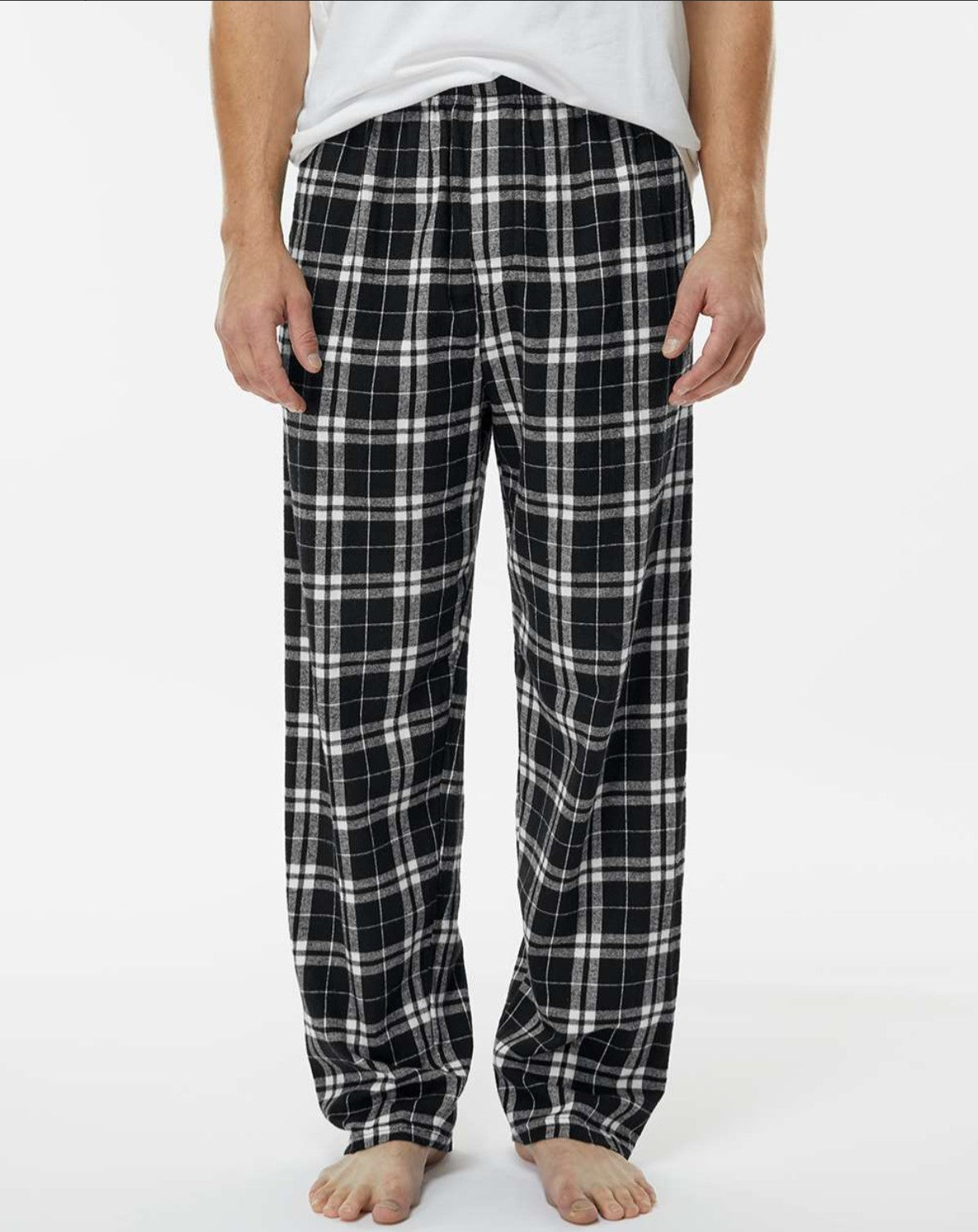 Men's Flannel Pants - Black & White