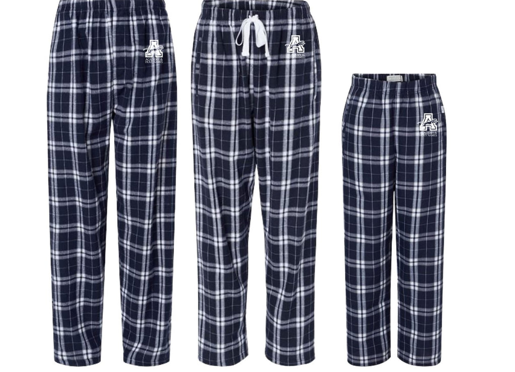 Women's Flannel Pants - Navy & White
