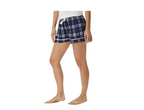Women's Flannel Shorts - Navy & White