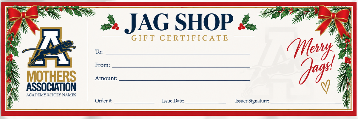 Jag Shop Christmas Gift Certificate